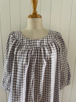 Image of Small Mauve Check Smock Top