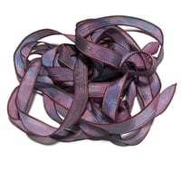 Image 3 of 1PC. MIXED BERRY 42" hand dyed wrist wrap bracelet silk ribbon by COLOR KISSED SILK