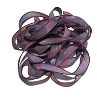 Image 6 of 1PC. MIXED BERRY 42" hand dyed wrist wrap bracelet silk ribbon by COLOR KISSED SILK