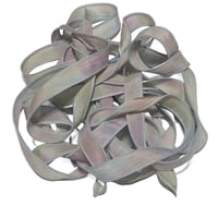 Image 1 of 1PC. DRIED FLOWERS 42" hand dyed wrist wrap bracelet silk ribbon by COLOR KISSED SILK