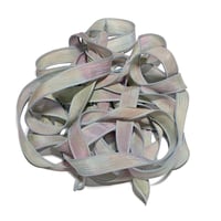 Image 3 of 1PC. DRIED FLOWERS 42" hand dyed wrist wrap bracelet silk ribbon by COLOR KISSED SILK