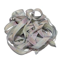 Image 6 of 1PC. DRIED FLOWERS 42" hand dyed wrist wrap bracelet silk ribbon by COLOR KISSED SILK