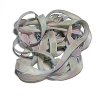 Image 7 of 1PC. DRIED FLOWERS 42" hand dyed wrist wrap bracelet silk ribbon by COLOR KISSED SILK