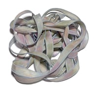 Image 4 of 1PC. DRIED FLOWERS 42" hand dyed wrist wrap bracelet silk ribbon by COLOR KISSED SILK