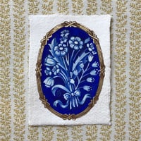 Image 1 of Blue Cameo with Ornate Frame
