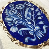Image 4 of Blue Cameo with Ornate Frame