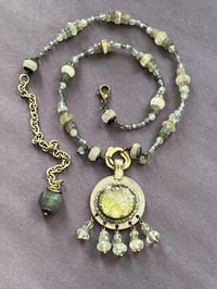 Image 3 of Gemstone necklace with Kuchi resin opal
