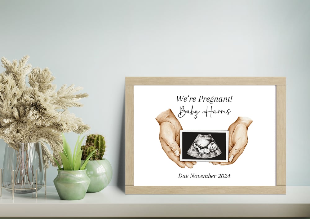 Image of 'We're  Pregnant' Custom Print