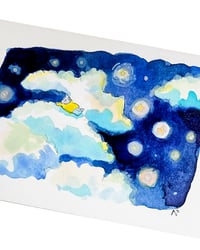 Image 1 of A7 - La chevelure de la nuit - illustration originale 