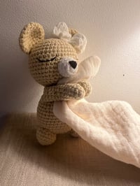 Image 1 of Small Amigurumis Bear with Baby Towel Creme 