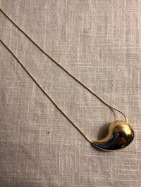 Image 1 of Stainless Steel Necklace Waterdrop Necklace Gold