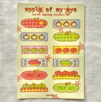 Image 2 of Apple Of My Eye Vinyl Sticker Sheet