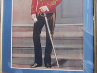 Image 6 of Antique Military Portrait Art Print, Lieutenant Frederick H S Roberts, King's Royal Rifles, Framed  