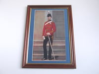 Image 1 of Antique Military Portrait Art Print, Lieutenant Frederick H S Roberts, King's Royal Rifles, Framed  