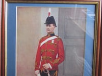 Image 3 of Antique Military Portrait Art Print, Lieutenant Frederick H S Roberts, King's Royal Rifles, Framed  