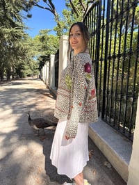 Image 2 of ANIMAL PRINT OVERSHIRT EMBELLISHED WITH HAND-EMBROIDERED