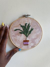 Image 1 of Original Hand Embroidery - “Potted Agave No. 3”