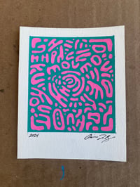 Image 1 of Original Mini Drawing - Cellular Color Experiment #002