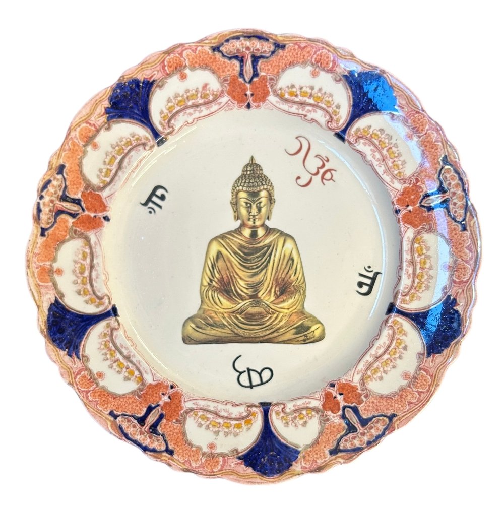 Orange Buddha Plate