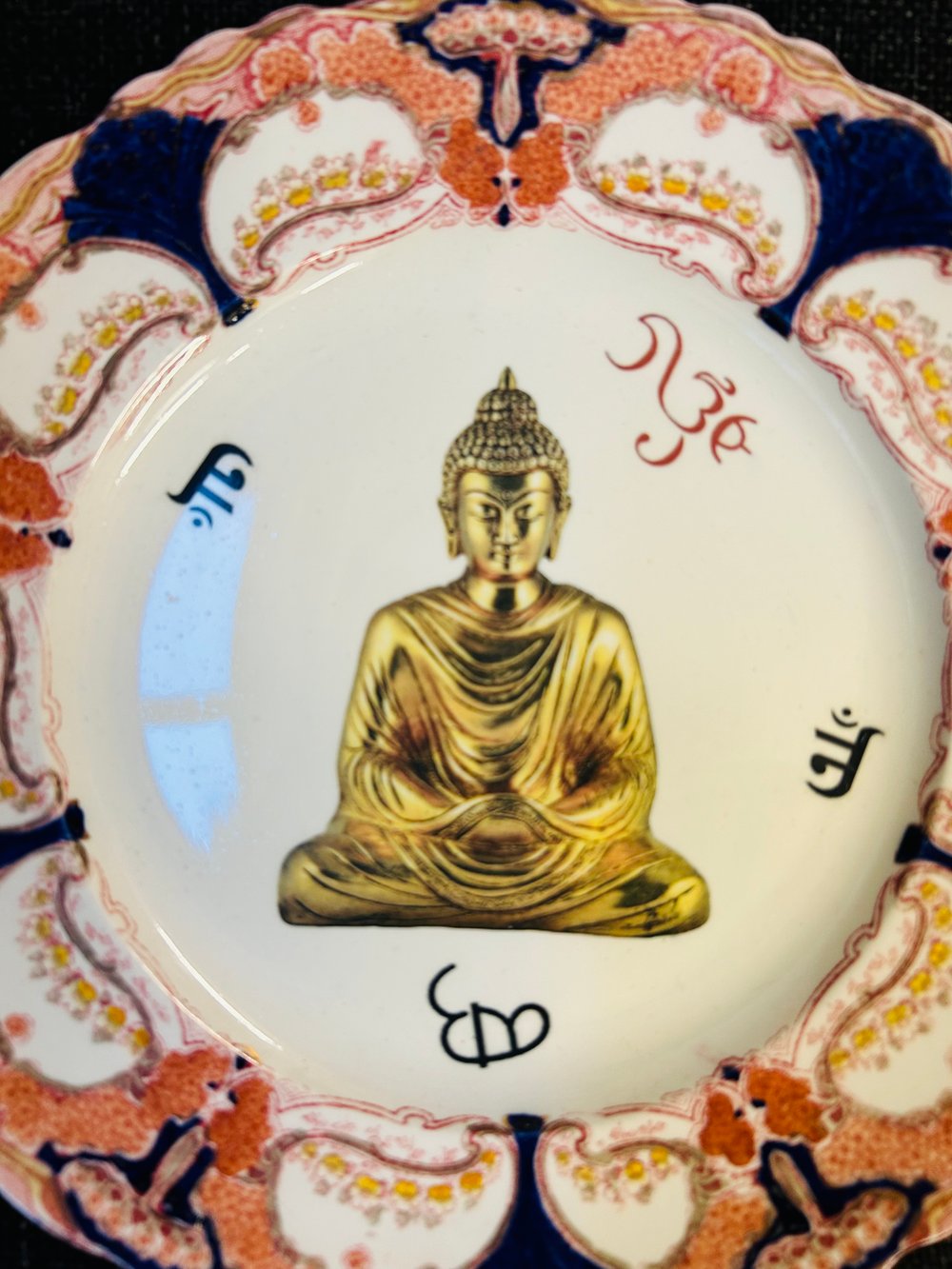 Orange Buddha Plate