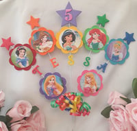 Image 6 of Personalised Disney Princess Cake Topper,Disney Princess Birthday Party Decor