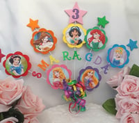 Image 7 of Personalised Disney Princess Cake Topper,Disney Princess Birthday Party Decor