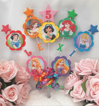 Image 8 of Personalised Disney Princess Cake Topper,Disney Princess Birthday Party Decor