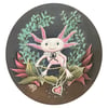 Axolotl Love 8 X 8 Giclee Print