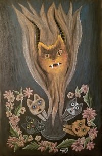 Image 1 of Cat Seance 4 X 6 Print
