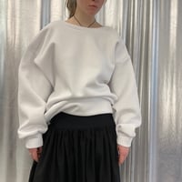 Image 7 of White oversized sweatshirt with open back 