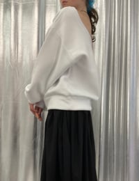 Image 6 of White oversized sweatshirt with open back 