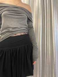 Image 6 of Dark Grey Off-Shoulder Viscose Top – Handmade in Berlin