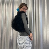 Image 6 of High neck grey viscose top