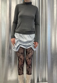 Image 2 of High neck grey viscose top