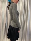 High neck grey viscose top