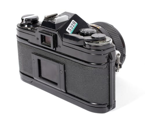 Image of BLACK CANON AE-1 35mm SLR Film Camera with 50mm F1.4 Lens