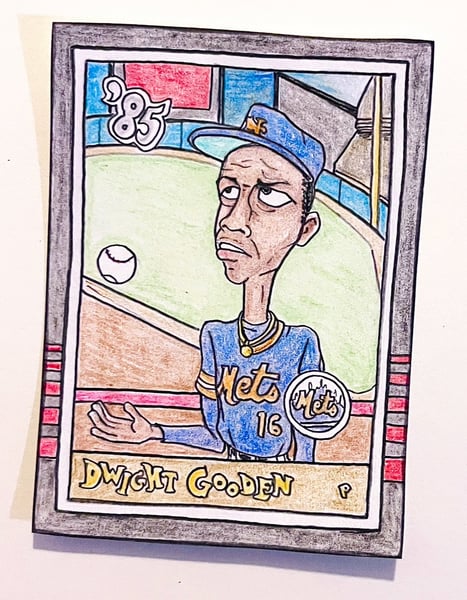 Image of Original pencil artwork—Dwight Gooden