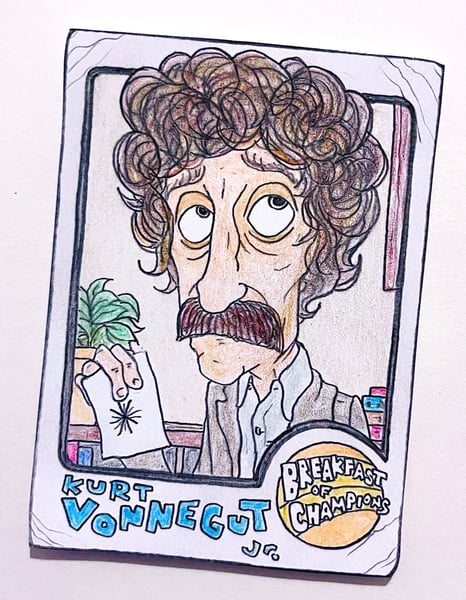 Image of Original pencil artwork—Kurt Vonnegut