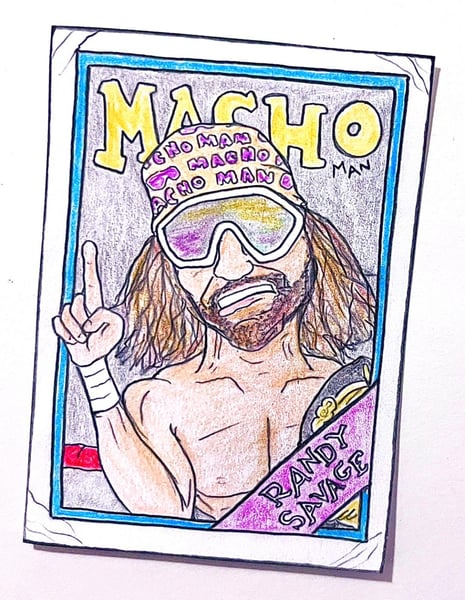 Image of Original pencil artwork—Randy Savage