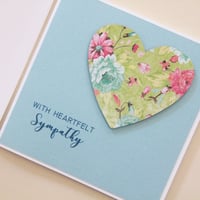Image 3 of Handmade Sympathy Card. In Memory Card. Remembrance Card. Memorial Card. Thinking of You Card.