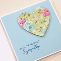 Image 1 of Handmade Sympathy Card. In Memory Card. Remembrance Card. Memorial Card. Thinking of You Card.