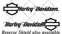 Image 3 of HD Shield and Script Saddlebag Decal