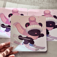 Image 1 of Nyoka Skiing Art Print