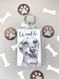 Black and White Keyring Pet Pawtraits