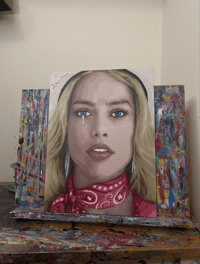 Image 3 of Margot Robbie as Barbie Painting