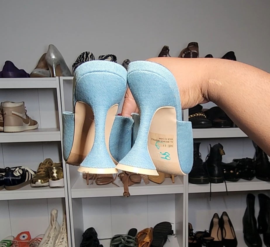 Image of Lulu's Denim Heels / Women's Size 11