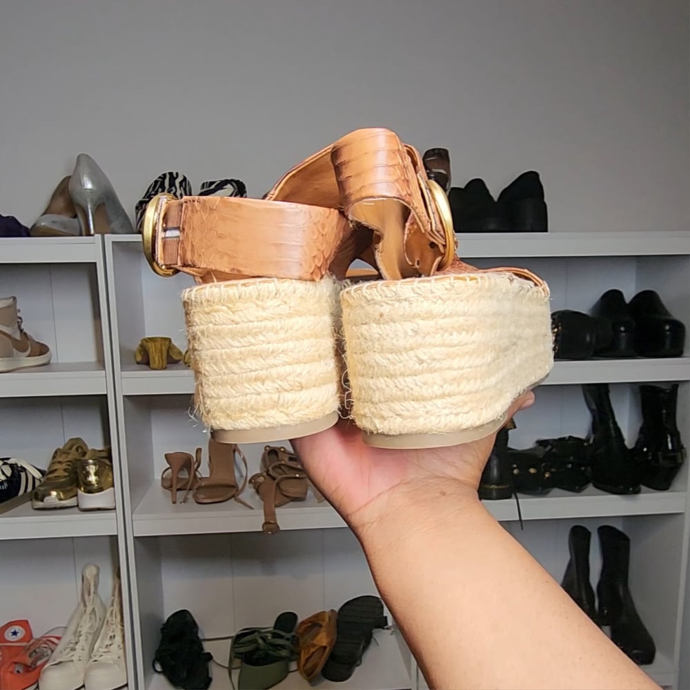 Image of Franco Sarto Animal Print Espadrilles / Women's Size 12