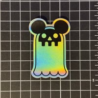 Ghost MouseSkull - Holographic Sticker