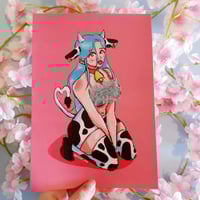 Image 1 of Print A5 Chica en traje de vaquita