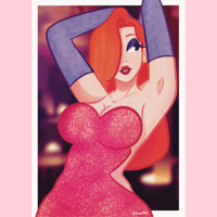 Image 2 of Print A5 Jessica Rabbit